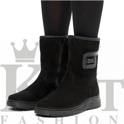 Сапожки женские замшевые Зима, литая подошва