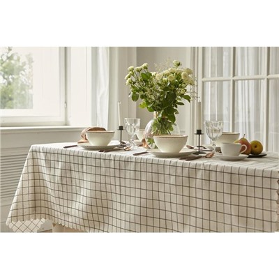Скатерть «Доляна. Клетка», 145×145±3 см,100% п/э, рогожка 130 г/м²