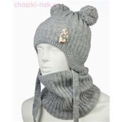 03-66-M Комплект для девочки (колпак+снуд) (48-50)