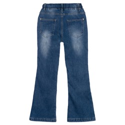 Брюки текстильные джинсовые утепленные флисом для девочек