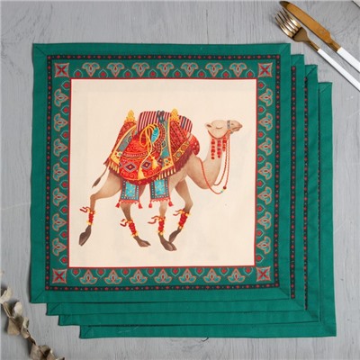 Набор салфеток «Этель. Нью-Дели», 40×40 см - 4 шт., 100% хлопок, саржа 190 г/м²