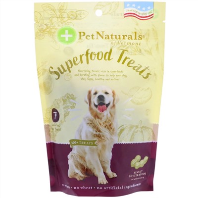 Pet Naturals of Vermont, Лакомство для собак из чудо-пищи, рецепт с арахисовым маслом, более 100 лакомств, 8,5 унц. (240 г)