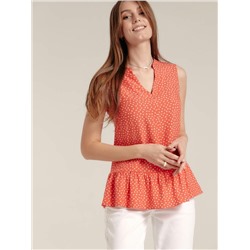 Блузы CONTE LBL 1196 Блузка в горошек с воланом
