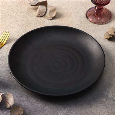 Тарелка пластиковая «Чёрный Восток», d=25.5 см, цвет чёрный