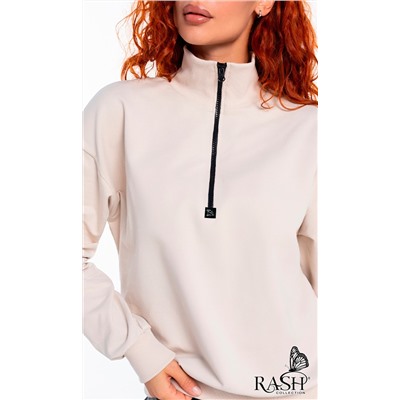 Свитшот на молнии "Аллегро" молочный