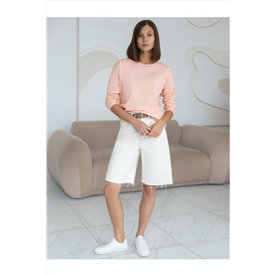 Базовый лонгслив из премиального хлопка с эластаном VILATTE, 1228144