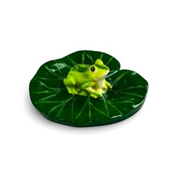 Садовая фигура из полистоуна «Лягушка», 10×11×6 см, плавающая
