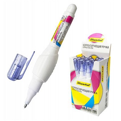 Корректор-ручка  4 мл 443006,1161902 металлический наконечник SILWERHOF