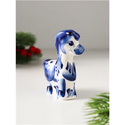 Фигурка фарфор «Лошадь Грива», 7.5×6.5×2.5 см, гжель