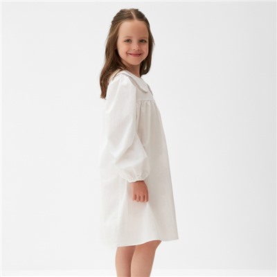Платье для девочки MINAKU: Cotton collection, рост 92 см, белое