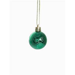 Ёлочные игрушки «Морозные узоры», шары новогодние, d=4 см, набор 6 шт., зелёный