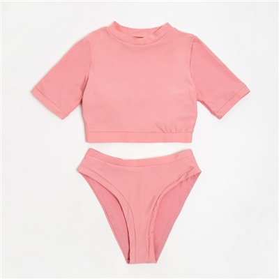 Купальник раздельный с топом женский MINAKU, размер 48, розовый