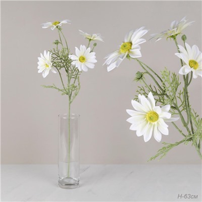 Цветок искусственный Хризантема белая 63 см / RF-1567 /уп 50/300/