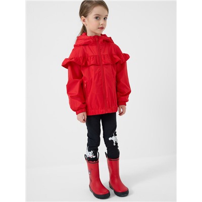 Куртка текстильная с полиуретановым покрытием для девочек (ветровка)