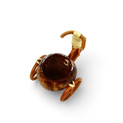 Декоративное кашпо - кокос «Велосипед», 20×12×17 см, деревянное