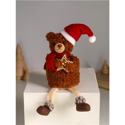Фигурка «Медвежонок с имбирным пряником, в колпаке», 6.5×5×16.5 см