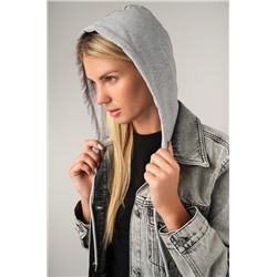 Женская джинсовая куртка с капюшоном Happyfox