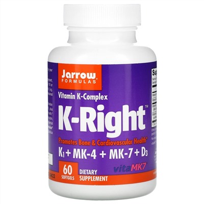 Jarrow Formulas, K-Right, 60 мягких таблеток
