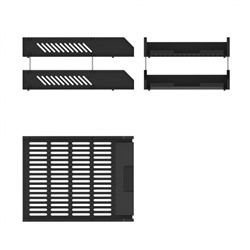 Набор из 2-х горизонтальных лотков для бумаг на металл.стержнях черный 4611 ErichKrause