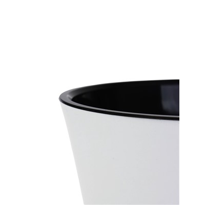 Кашпо для цветов со вставкой Santino «Арте», 3.5 л, пластик, бело-чёрный