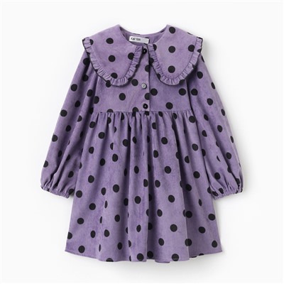 Платье детское вельветовое KAFTAN «Горошек», размер 28 (86-92 см)