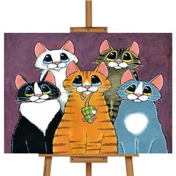 Набор для рисования "Картина по номерам 30х20 см. Портрет котов"