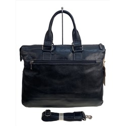 Сумка-портфель мужская из натуральной кожи, цвет чёрный