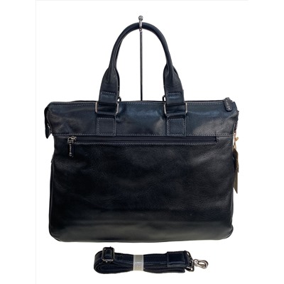 Сумка-портфель мужская из натуральной кожи, цвет чёрный