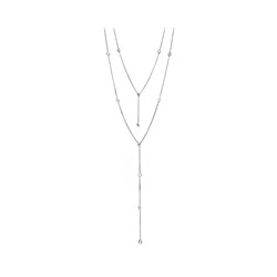 Колье из серебра куб.циркон., ТФК-42
