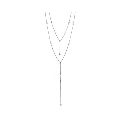 Колье из серебра куб.циркон., ТФК-42