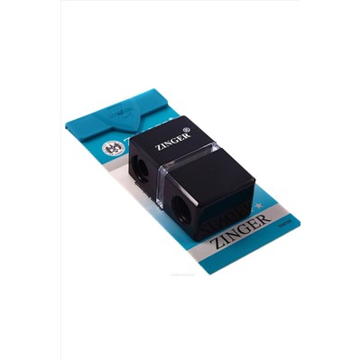 Zinger Точилка для косметического карандаша двойная / SH-24, пластик, черный KRISTALLER, 1127680