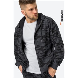 Мужская толстовка на молнии из футера трехнитки Happyfox