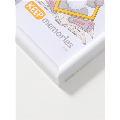 Набор фоторамок для фото 10×15 см «Радуга», 4 шт., белый, (пластиковый экран)