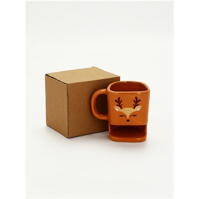 УЦЕНКА Кружка с отсеком для печенья «Олененок», 200 мл, без ложки