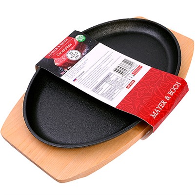 40586 Сковорода чугунная на подставке 27х17,5 см MB (х8)