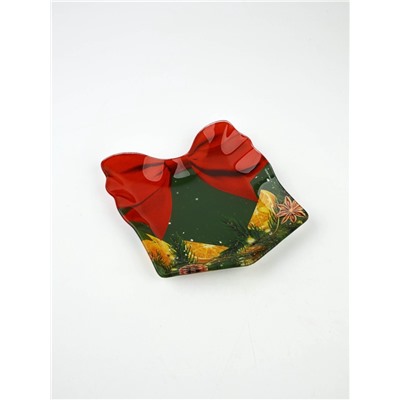 Тарелка плоская новогодняя «Апельсины», 15×17.3 см