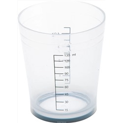 Dewal Стакан мерный с резинкой на дне JPP-064-L, пластик, белый, 135 мл 3012