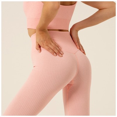 Легинсы спортивные женские ONLYTOP, размер S, светло-розовые