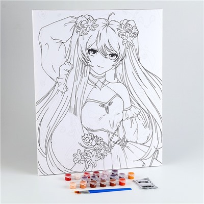 Картина по номерам на холсте с подрамником «Девушка с призраками», 40×50 см