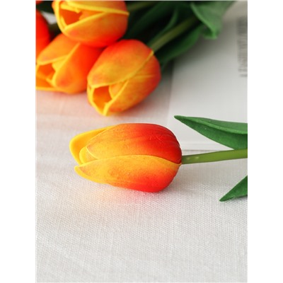 Цветок искусственный Тюльпан 30 см оранжевые / 1205 /уп 10/200/1200/ латэкс