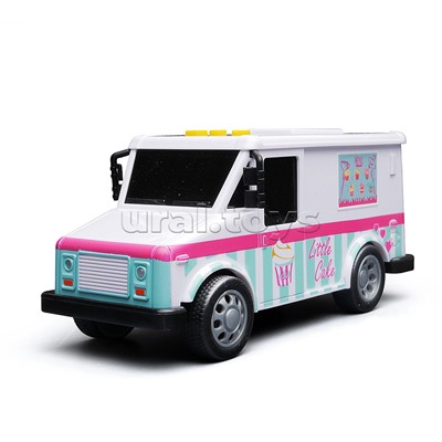 Машина "Трейлер с мороженным" 1:32 (свет, звук) в коробке