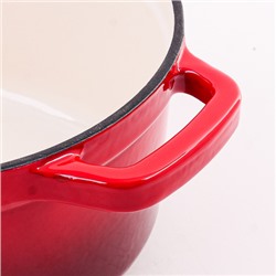 40624 Кастрюля чугун 2,3 л эмаль/покрытие красная MB (х4)