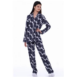 Пижама-костюм для девочки арт. ПД-006 (Кошки синие)