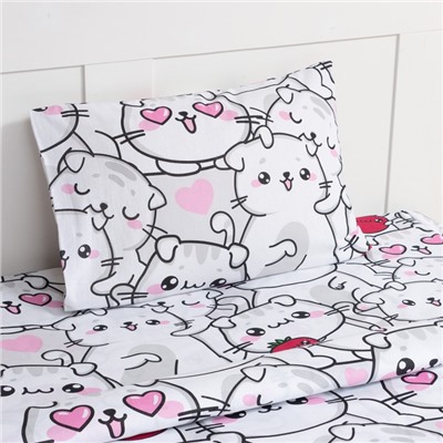Постельное бельё 1.5-спальное «Этель» Sweet cats, бязь