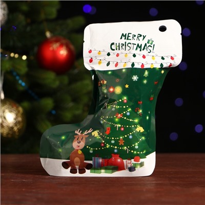 Пакет подарочный новогодний, с zip - lock застежкой, 12×20.5 см