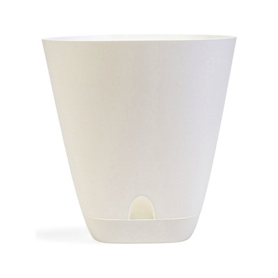Горшок для цветов «Гранд», 28 л, d=37 см, h=38 см, пластиковый, с прикорневым поливом, белый
