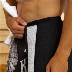 Полотенце килт вафельное мужское для бани «Лев», 75×145 см, хлопок 100 %