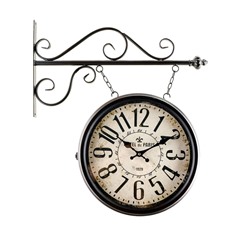 УЦЕНКА Часы настенные интерьерные «Вокзальные», двусторонние, на подвесе, 55×50 см