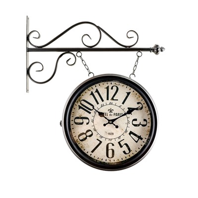 УЦЕНКА Часы настенные интерьерные «Вокзальные», двусторонние, на подвесе, 55×50 см