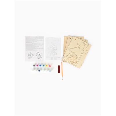 Роспись по дереву, панно 3D «Сказочные моменты», набор для творчества